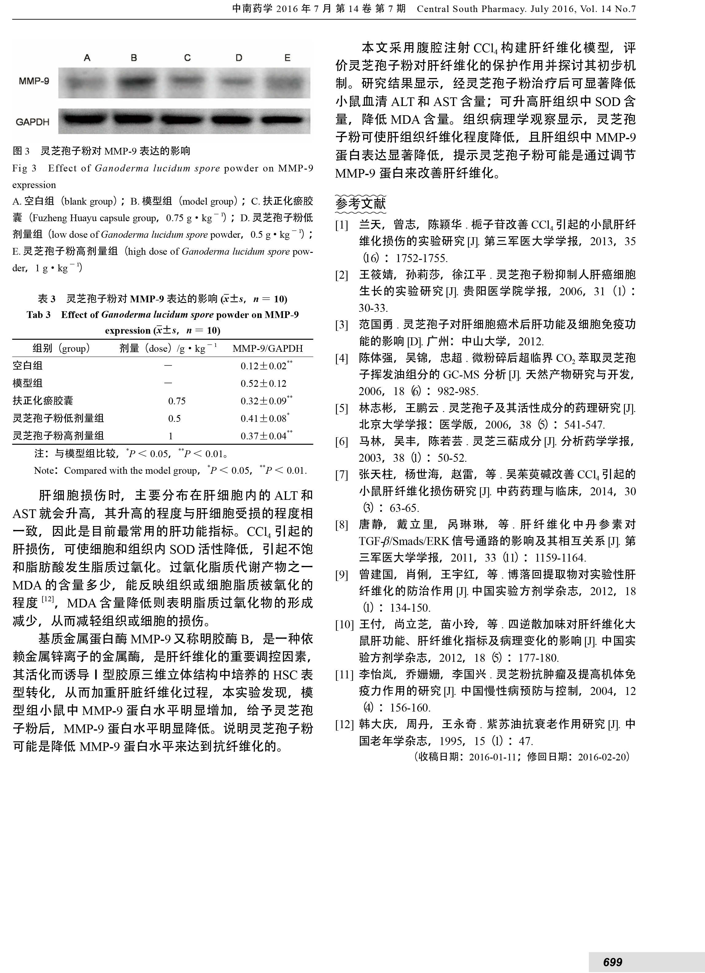 221 leyu乐鱼中国官方网站中国农业有限公司孢子粉保护CCl_4引起的小鼠肝纤维化损伤的实验研究-4.jpg
